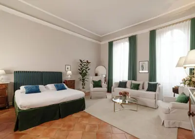 Letto o letti in una camera di Palazzo Alfani - Residenza d'Epoca