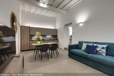Area soggiorno di Venere & Zefiro Apartments by Mamo Florence