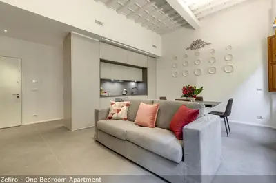 Area soggiorno di Venere & Zefiro Apartments by Mamo Florence