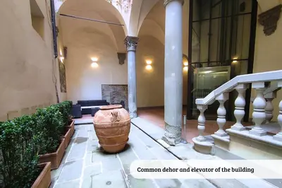 Planimetria di Caravaggio frescoed big loft in Oltrarno