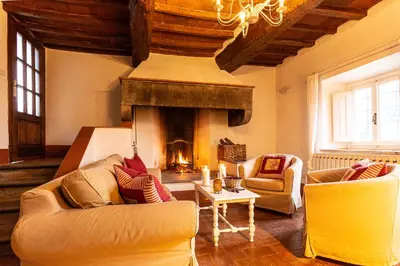 Area soggiorno di Florence Winery Country Villas - Fattoria Lavacchio