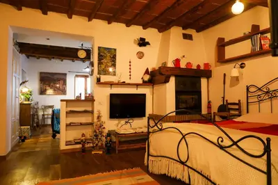 TV o dispositivi per l'intrattenimento presso I Rosai appartamento sulle colline fiorentine