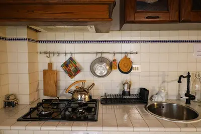 Cucina o angolo cottura di I Rosai appartamento sulle colline fiorentine