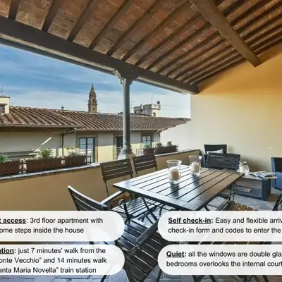 Buonarroti big apartment with terrace in Oltrarno