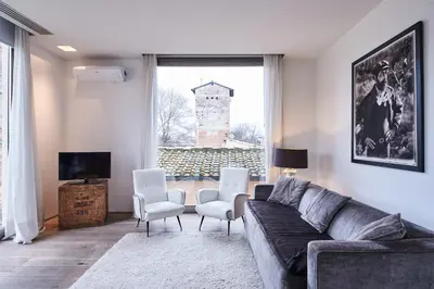 Area soggiorno di Riva Lofts Florence