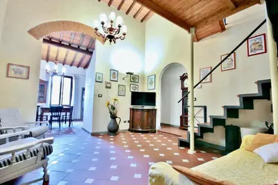 TV o dispositivi per l'intrattenimento presso Typical apartment in the historic centre