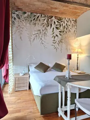 Letto o letti in una camera di YHFlorence - con piscina privata uso esclusivo e hammam