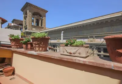 Balcone o terrazza di Apartments Florence- Biblioteca apartment with view