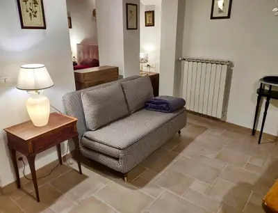 Area soggiorno di Casa Stella nel cuore di Firenze