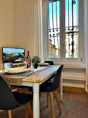 TV o dispositivi per l'intrattenimento presso Appartamento centro Firenze AIR CONDITIONING WI-FI E NETFLIX