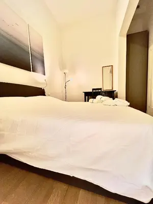 Letto o letti in una camera di Appartamento centro Firenze AIR CONDITIONING WI-FI E NETFLIX