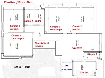 Planimetria di Grande casa vicina al centro