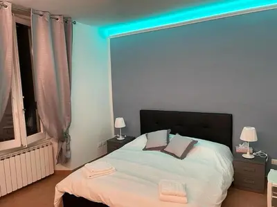 Letto o letti in una camera di Casa Arianna