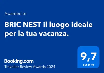 Certificato, attestato, insegna o altro documento esposto da BRIC NEST il luogo ideale per la tua vacanza.