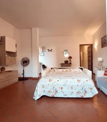 Letto o letti in una camera di Casa Chianti