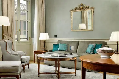 Area soggiorno di Luxury Apartments by Palazzo Portinari Salviati