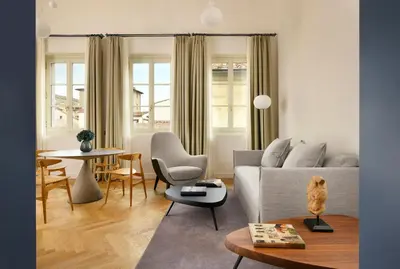 Area soggiorno di Luxury Apartments by Palazzo Portinari Salviati