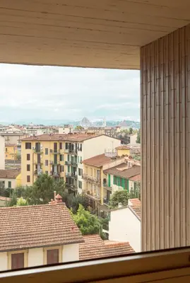 Vista generica su Firenze o vista sulla città dall'interno dell'ostello