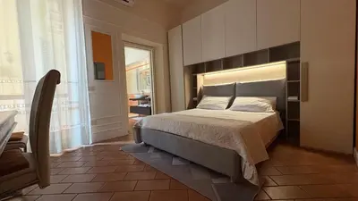 Letto o letti in una camera di Indipendent Studio Apartment with Terrace - Parking