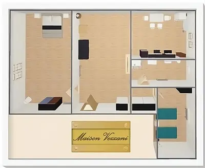 Planimetria di MAISON VEZZANI - Careggi - 2 terrazze private, parcheggio