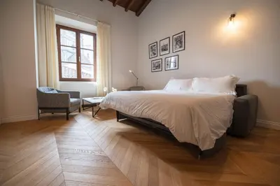 Letto o letti in una camera di Windows on Dome Luxury Rooftop