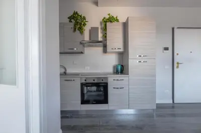 Cucina o angolo cottura di cozy apartment