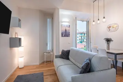 Area soggiorno di The World Apartment