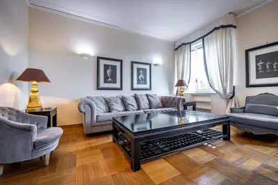 Area soggiorno di YID D'Azeglio luxury apartment with parking